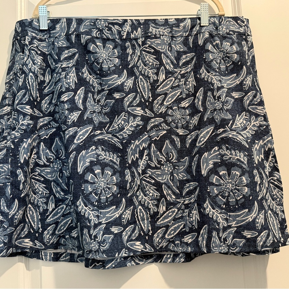 Ripskirt Hawaii Floral Skirt Length 2 Aloha Berry Blue and White